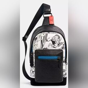 Coach Marvel West Pack with Comic Book print Spiderman